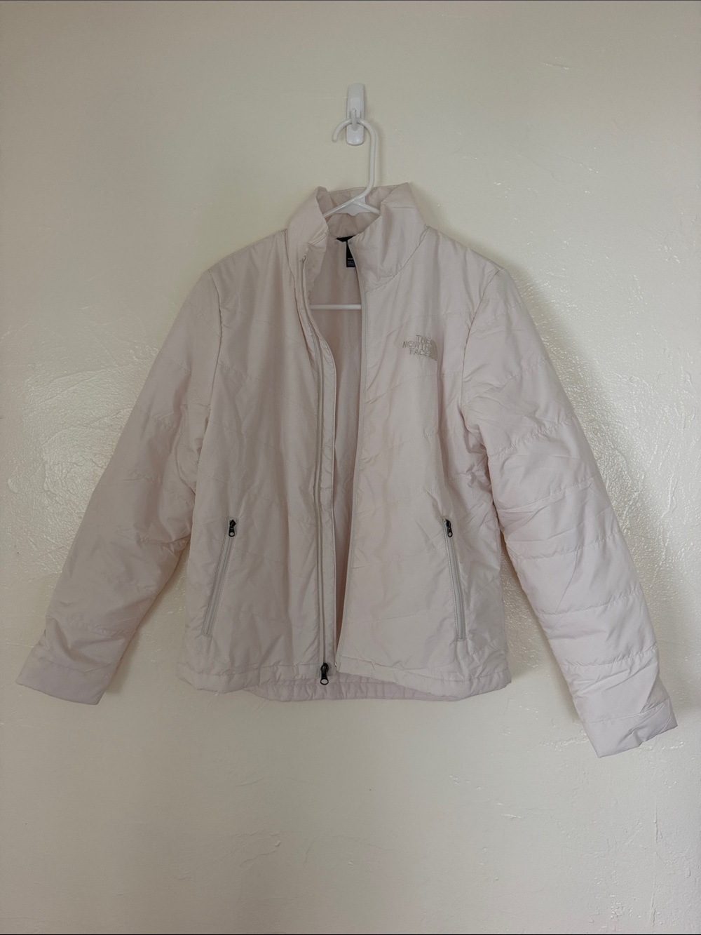 The North Face Women's Pale Pink Quilted Puffer Jacket